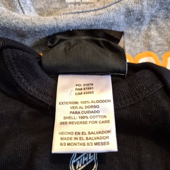 Boston Bruins baby bodysuit bundle 0-3 month, long sleeve top 6m VGUC - Picture 9 of 11